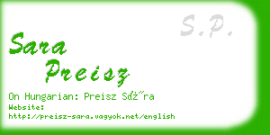 sara preisz business card